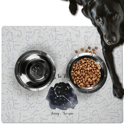 Zodiac Constellations Dog Food Mat - Large w/ Name or Text