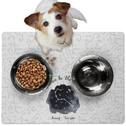 Zodiac Constellations Dog Food Mat - Medium w/ Name or Text