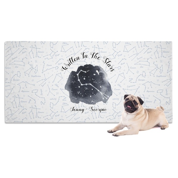 Custom Zodiac Constellations Dog Towel (Personalized)