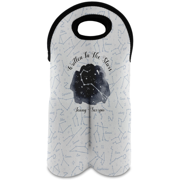 Custom Zodiac Constellations Wine Tote Bag (2 Bottles) (Personalized)