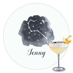 Zodiac Constellations Printed Drink Topper - 3.5" (Personalized)