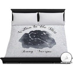 Zodiac Constellations Duvet Cover - King (Personalized)