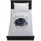 Zodiac Constellations Duvet Cover - Twin - On Bed - No Prop