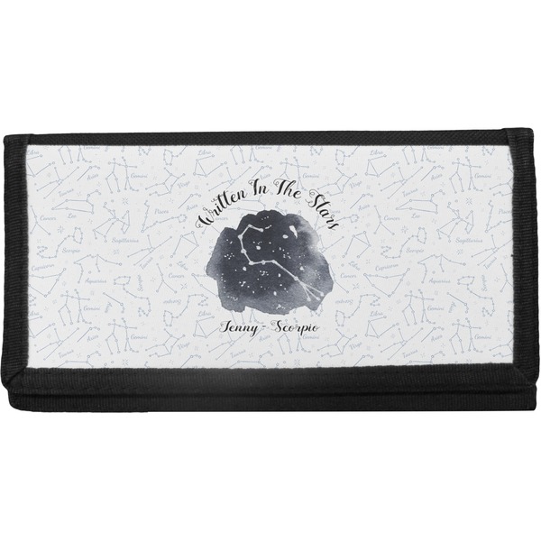 Custom Zodiac Constellations Canvas Checkbook Cover (Personalized)