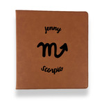 Zodiac Constellations Leather Binder - 1" - Rawhide (Personalized)