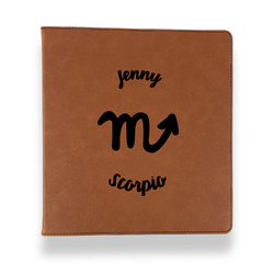 Zodiac Constellations Leather Binder - 1" - Rawhide (Personalized)