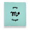 Zodiac Constellations Leather Binder - 1" - Teal (Personalized)