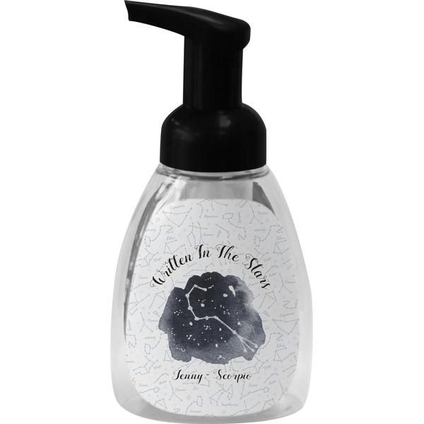 Custom Zodiac Constellations Foam Soap Bottle - Black (Personalized)