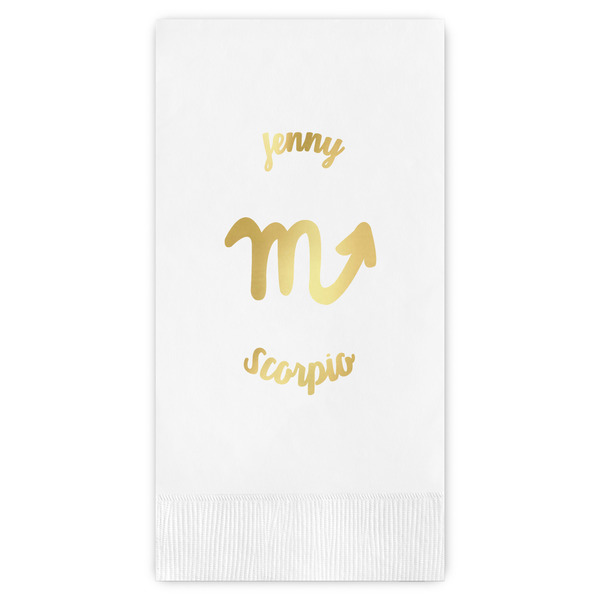 Custom Zodiac Constellations Guest Napkins - Foil Stamped (Personalized)