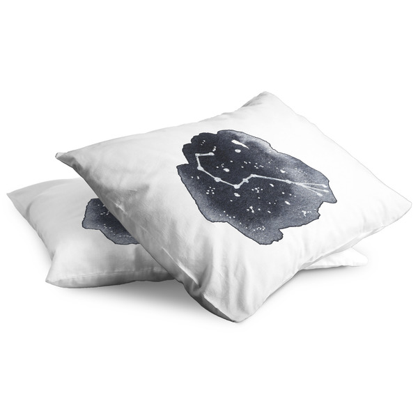 Zodiac Constellations Full Pillow Case - TWO (partial print)