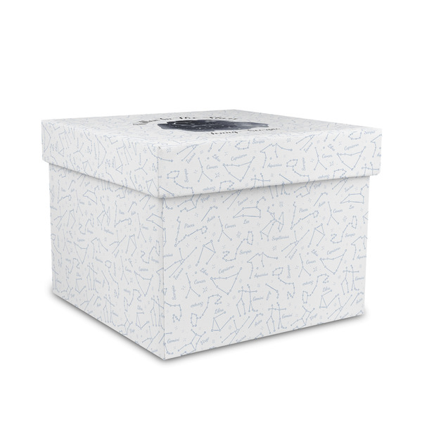 Custom Zodiac Constellations Gift Box with Lid - Canvas Wrapped - Medium (Personalized)