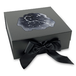 Zodiac Constellations Gift Box with Magnetic Lid - Black (Personalized)