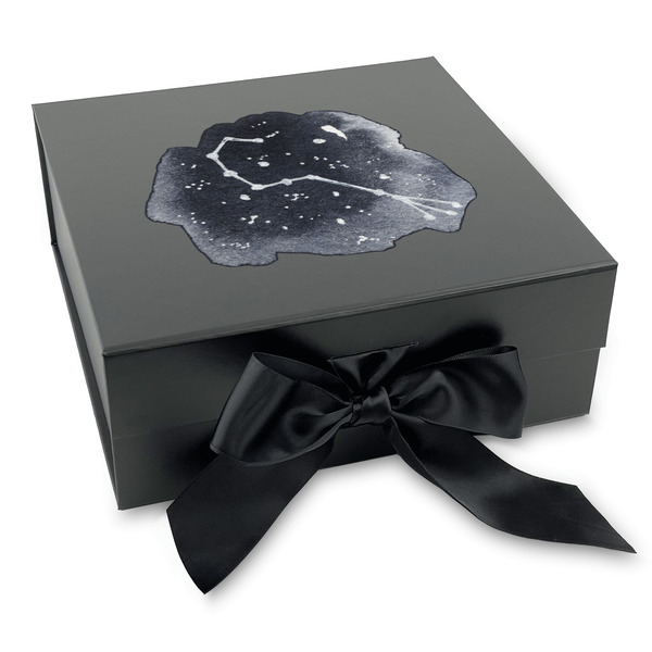 Custom Zodiac Constellations Gift Box with Magnetic Lid - Black (Personalized)