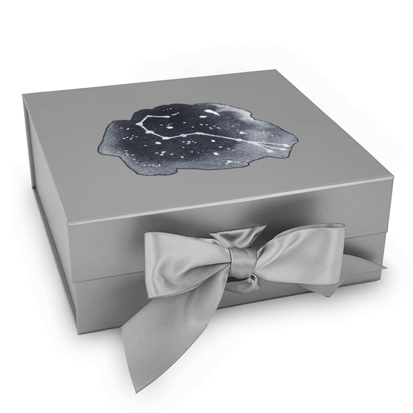 Custom Zodiac Constellations Gift Box with Magnetic Lid - Silver (Personalized)
