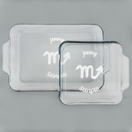 Zodiac Constellations Set of Glass Baking & Cake Dish - 13in x 9in & 8in x 8in (Personalized)