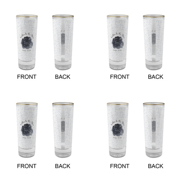 Zodiac Constellations Glass Shot Glass - 2 oz - Set of 4 - APPROVAL