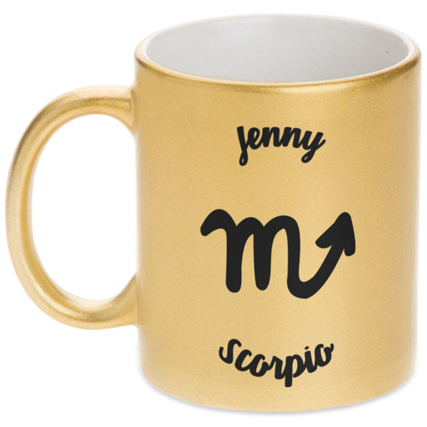 Custom Zodiac Constellations Metallic Mug (Personalized)