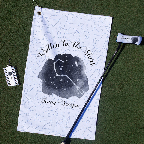 Custom Zodiac Constellations Golf Towel Gift Set (Personalized)