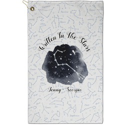 Zodiac Constellations Golf Towel - Poly-Cotton Blend - Small w/ Name or Text