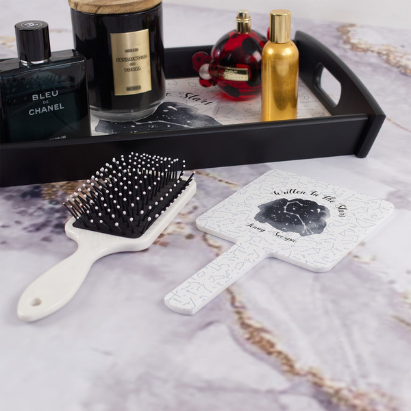 Zodiac Constellations Hand Mirror - With Hair Brush