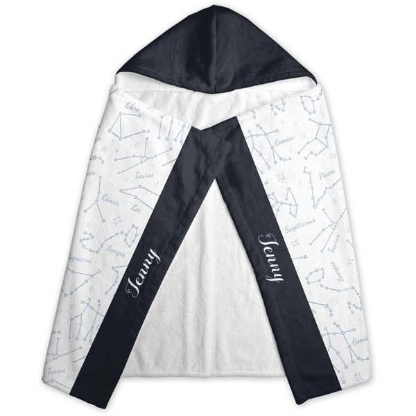 Zodiac Constellations Hooded Towel - Folded