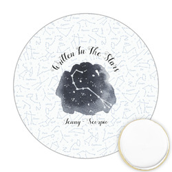 Zodiac Constellations Printed Cookie Topper - Round (Personalized)