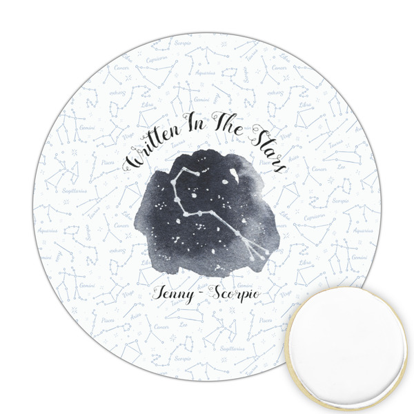 Custom Zodiac Constellations Printed Cookie Topper - Round (Personalized)