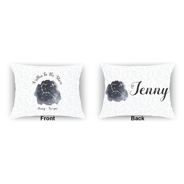 Zodiac Constellations Indoor Rectangular Burlap Pillow (Front and Back)