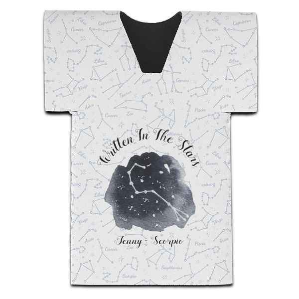 Zodiac Constellations Jersey Bottle Cooler - Set of 4 - FRONT (flat)