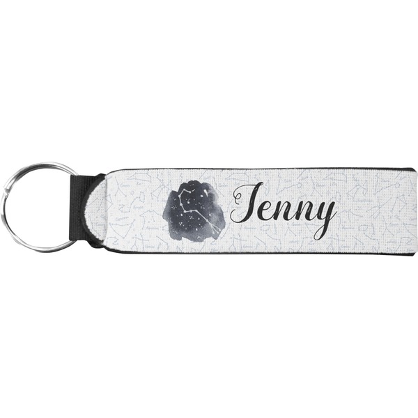 Custom Zodiac Constellations Neoprene Keychain Fob (Personalized)