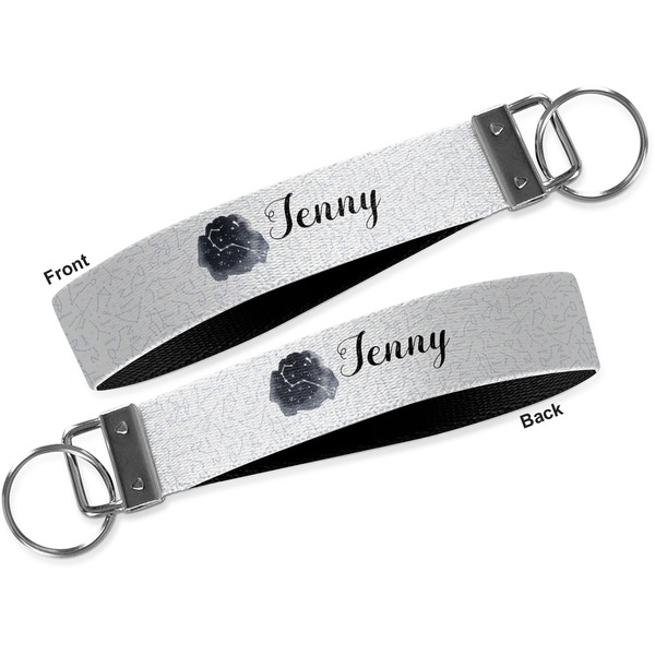 Zodiac Constellations Key-chain - Metal and Nylon - Front and Back