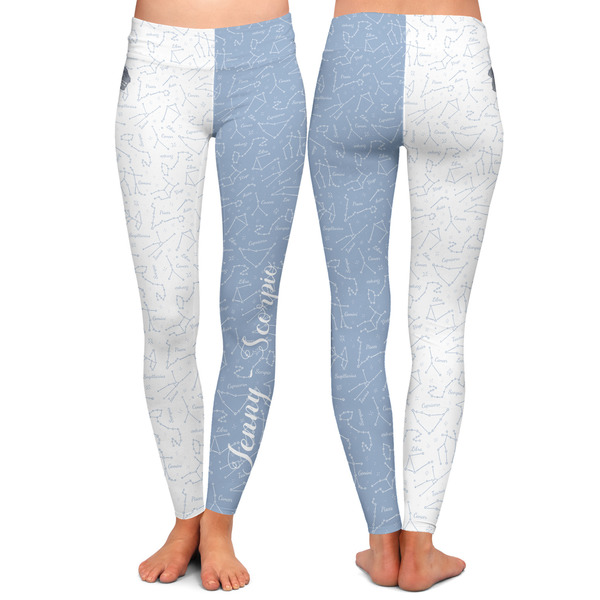 Zodiac Constellations Ladies Leggings - Front and Back