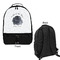 Zodiac Constellations Large Backpack - Black - Front & Back View