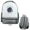 Zodiac Constellations Large Backpack - Gray - Front & Back View