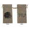 Zodiac Constellations Large Burlap Gift Bags - Front & Back
