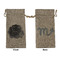 Zodiac Constellations Large Burlap Gift Bag - Front & Back (Personalized)