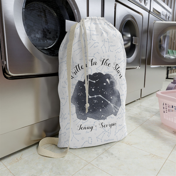 Zodiac Constellations Large Laundry Bag - In Context