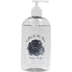Zodiac Constellations Plastic Soap / Lotion Dispenser (16 oz - Large - White) (Personalized)
