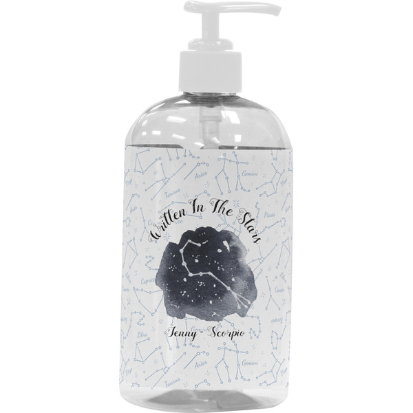 Custom Zodiac Constellations Plastic Soap / Lotion Dispenser (16 oz - Large - White) (Personalized)