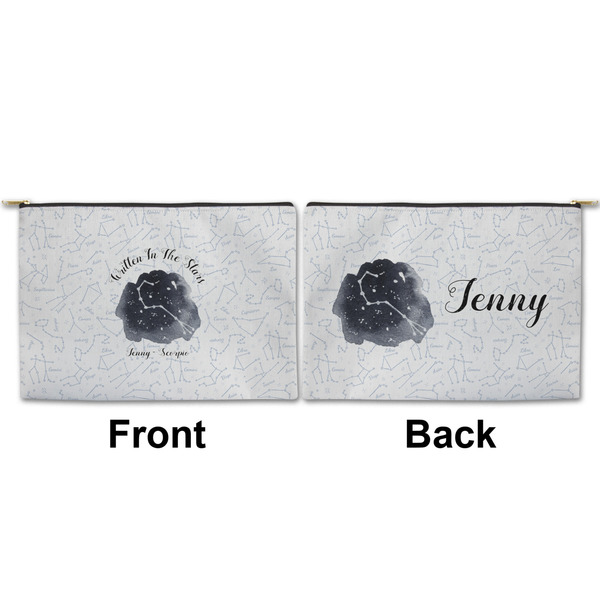 Zodiac Constellations Large Zipper Pouch Approval (Front and Back)