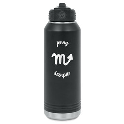Zodiac Constellations Water Bottle - Laser Engraved - Front (Personalized)