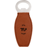 Zodiac Constellations Leatherette Bottle Opener - Double Sided (Personalized)