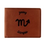 Zodiac Constellations Leatherette Bifold Wallet (Personalized)