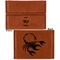 Zodiac Constellations Leather Business Card Holder - Front Back