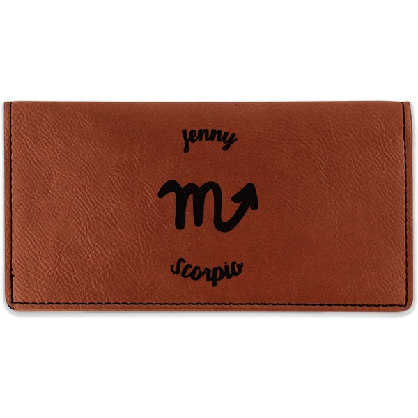 Custom Zodiac Constellations Leatherette Checkbook Holder (Personalized)