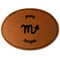 Zodiac Constellations Faux Leather Iron On Patch - Oval (Personalized)