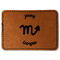 Zodiac Constellations Faux Leather Iron On Patch - Rectangle (Personalized)