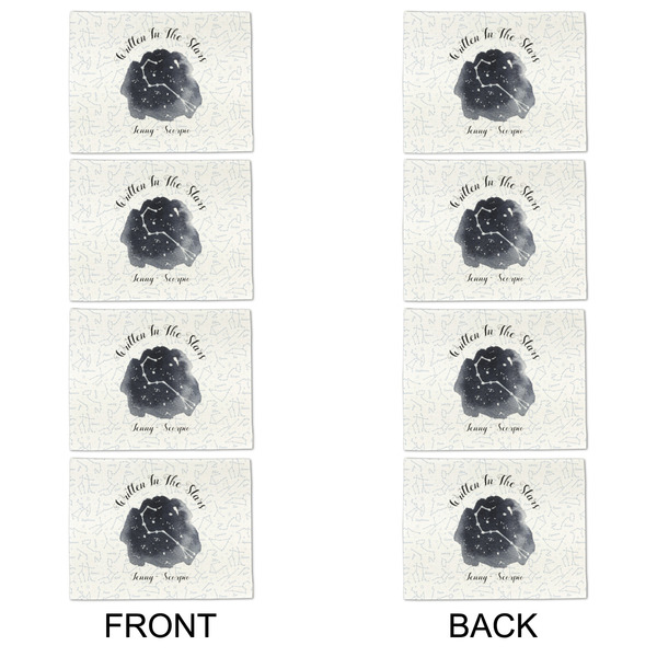 Zodiac Constellations Linen Placemat - APPROVAL Set of 4 (double sided)