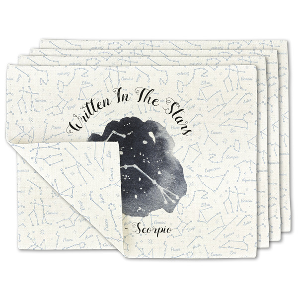 Custom Zodiac Constellations Linen Placemat w/ Name or Text