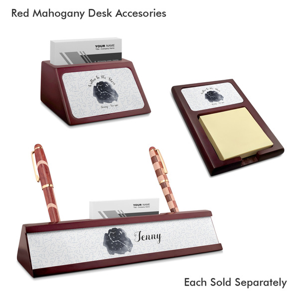 Zodiac Constellations Mahogany Desk Accessories